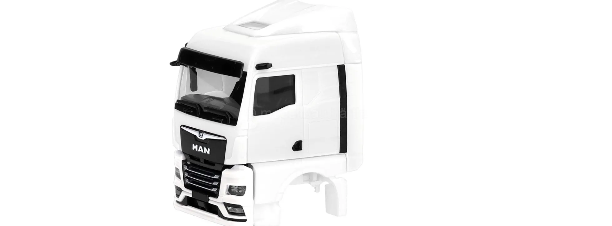 herpa 086349 MAN TGX GM mit Windleitblechen + Spiegelkamera weiß | 2 Stück | Ersatz-Fahrerhaus 1:87