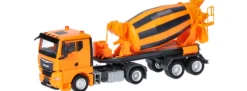 herpa 320573 MAN TGX GN Betonmischer-Sattelzug kommunalorange | Baumaschinenmodell 1:87