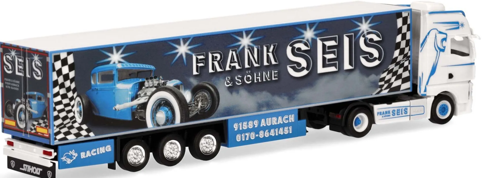 herpa 956642 MAN TGX GX Kühlkoffersattelzug Frank Seis Hot Rod LKW-Modell 1:87