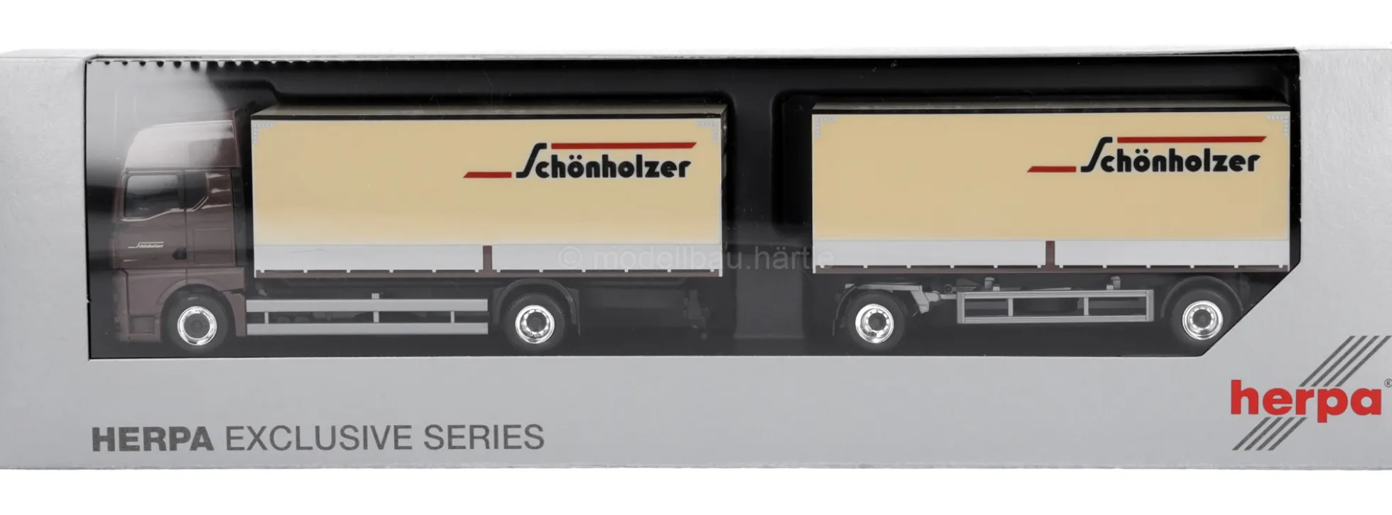 herpa 962223 MAN TGX GX Koffer-Hängerzug - Schönholzer | LKW-Modell 1:87