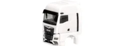 herpa 086332 MAN TGX GX mit Windleitblechen + Spiegelkamera weiß | 2 Stück | Ersatz-Fahrerhaus 1:87