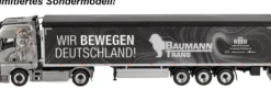 herpa 962445 MAN TGX GX Schubbodensattelzug Baumann Trans Wir bewegen Deutschland LKW-Modell 1:87