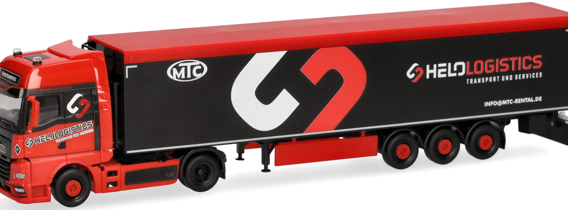 herpa 319324 MAN TGX GX Schubboden-Sattelzug Helo-Logistik | LKW-Modell 1:87
