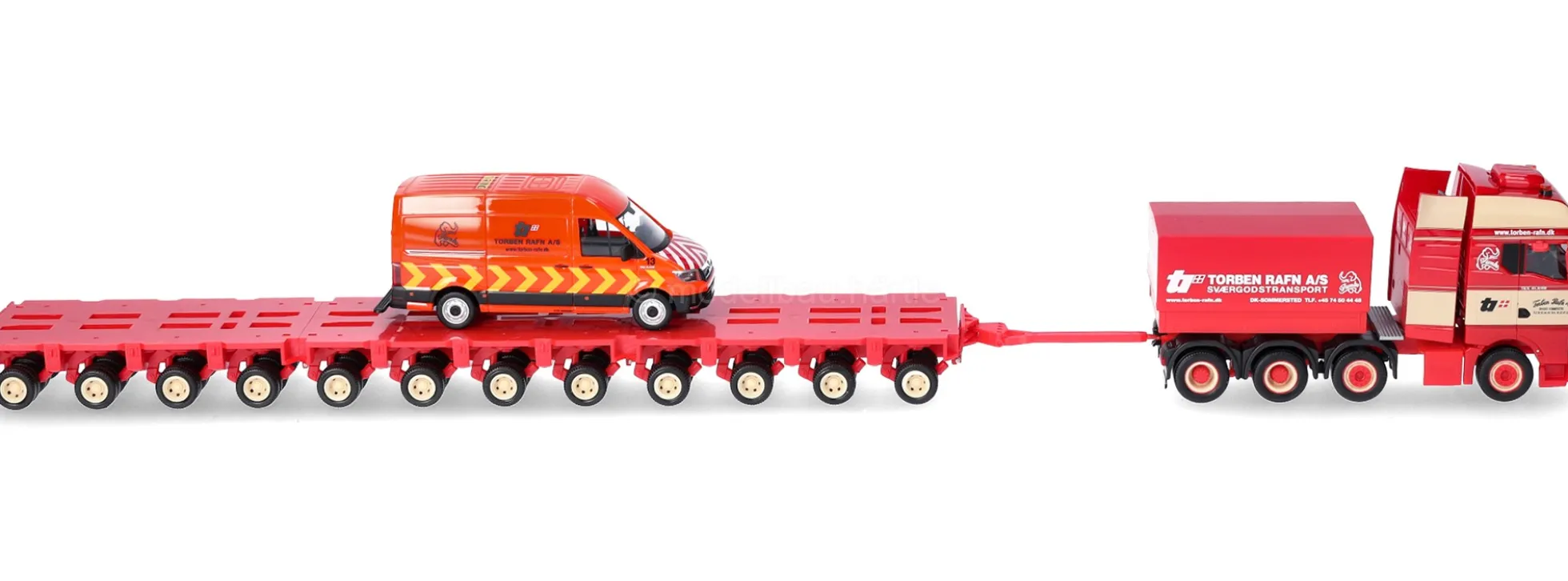herpa 960991 MAN TGX GX Schwerlast-Set mit MAN TGE Transporter Torben Rafn PREMIUM Modellset 1:87