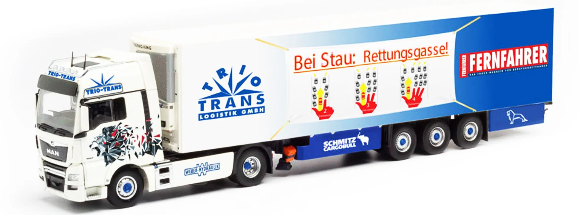 herpa 071550 MAN TGX XXL Euro 6c Kühlkoffer-Sattelzug | LKW-Modell 1:50