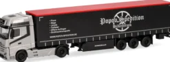 herpa 318891 MB Actros L Gigaspace Gardinenplanensattelzug Popov Spedition | LKW-Modell 1:87
