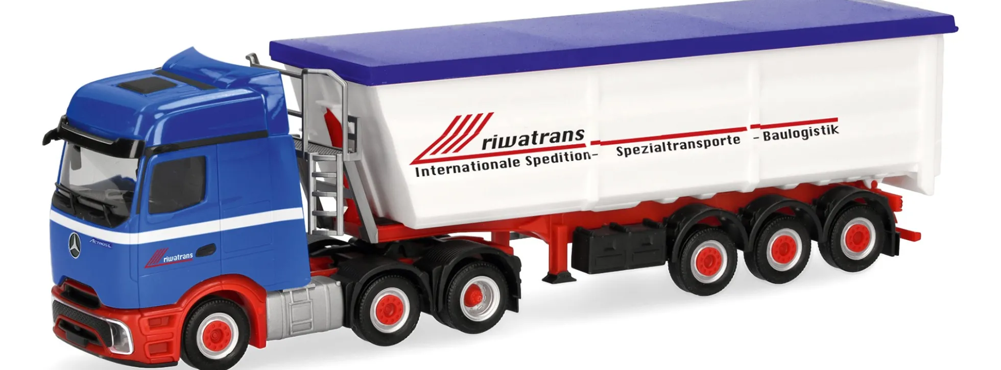 herpa 321495 MB Actros L ProCabin BS Stahlmulden-Sattelzug Riwatrans | LKW-Modell 1:87