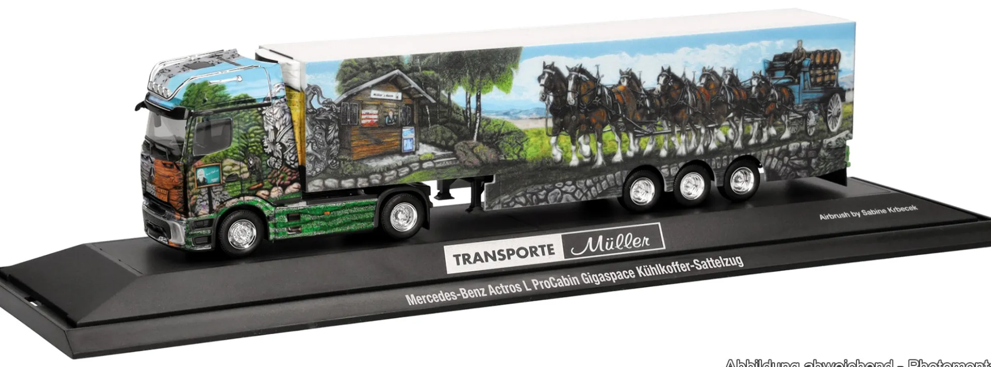 herpa 122375 MB Actros L ProCabin Gigaspace Sattelzug Müller Transporte | LKW-Modell 1:87