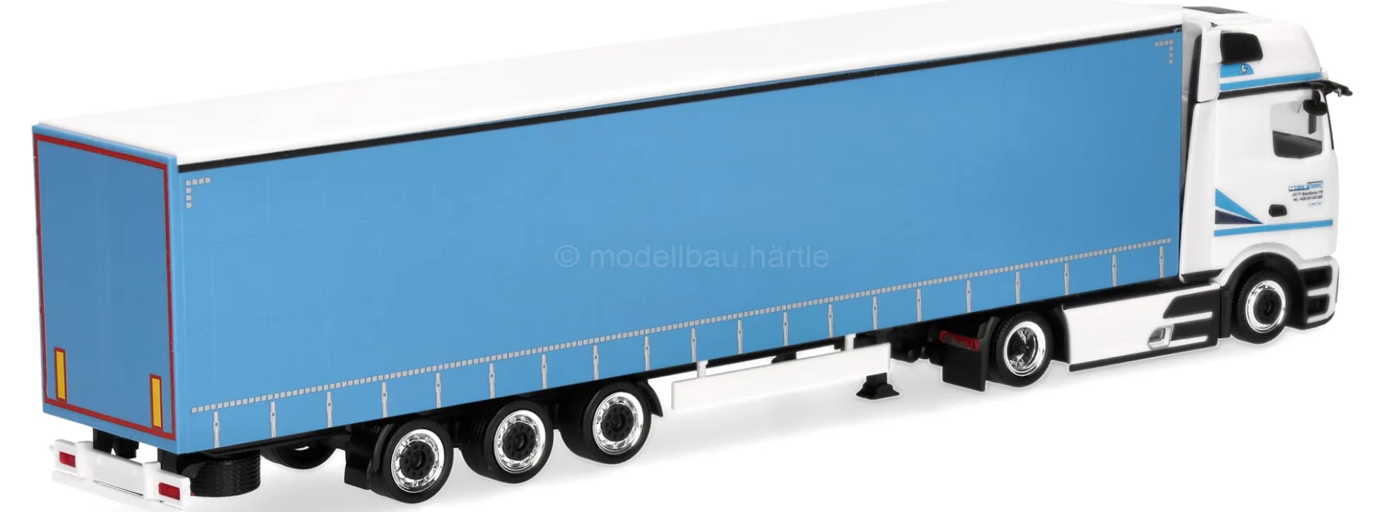 herpa 962674 MB Actros L ProCabin GS Gardinenplanen-Sattelzug - Cross Sped | LKW-Modell 1:87