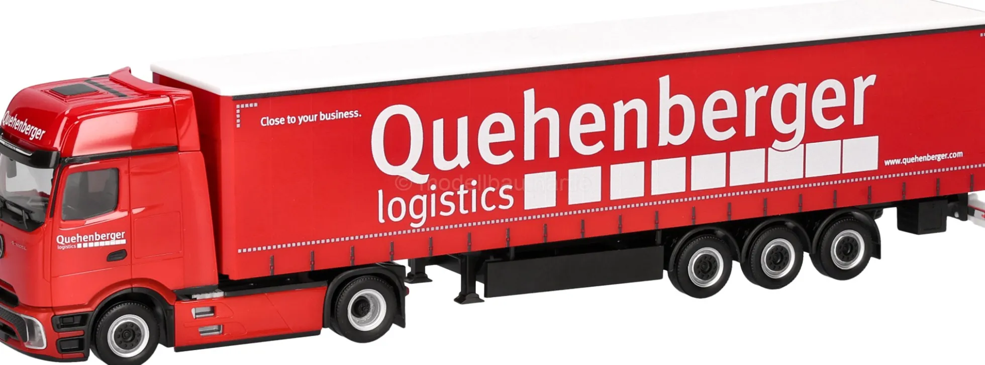 herpa 321334 MB Actros L ProCabin GS Gardinenplanensattelzug Quehenberger | LKW-Modell 1:87