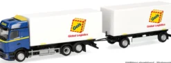 herpa 321945 MB Actros L Wechselkoffer-Hängerzug Geis | LKW-Modell 1:87