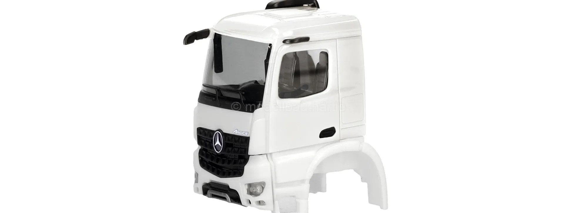 herpa 086400 MB Arocs M mit Spiegelkamera weiß | 2 Stück | Ersatz-Fahrerhaus 1:87