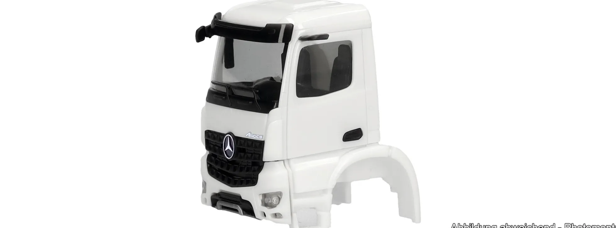 herpa 086394 MB Arocs S mit Spiegelkamera weiß | 2 Stück | Ersatz-Fahrerhaus 1:87