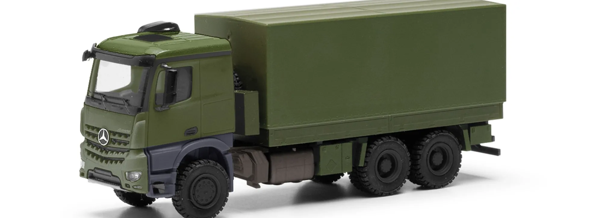 herpa 747165 MB Arocs 6x6 Pritsche/Plane | Militärmodell 1:87