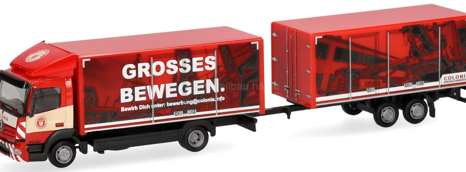 herpa 319744 MB Atego 13 Koffer-Hängerzug - Colonia | LKW-Modell 1:87