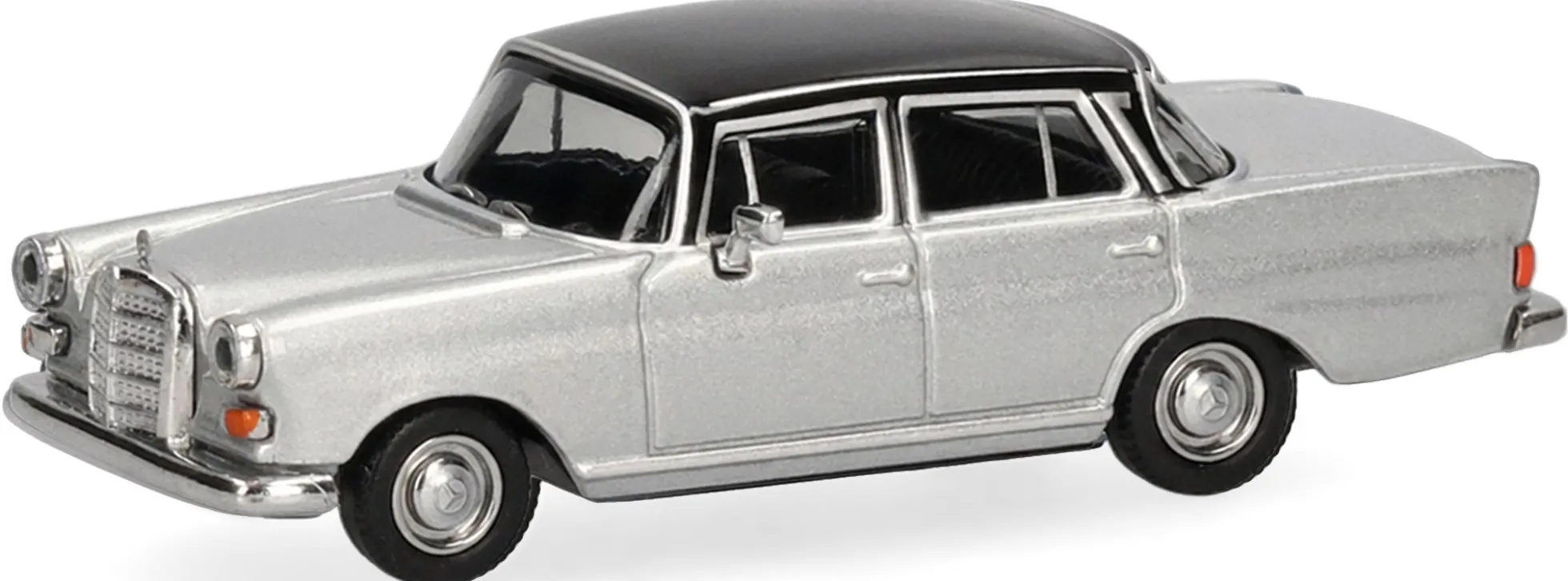 herpa 430739-005 MB 200 Heckflosse silbermetallic/schwarz | Modellauto 1:87