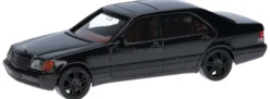 herpa 020947-002 MB 600 SEL V12 - schwarz | Brabus-Felgen | Modellauto 1:87