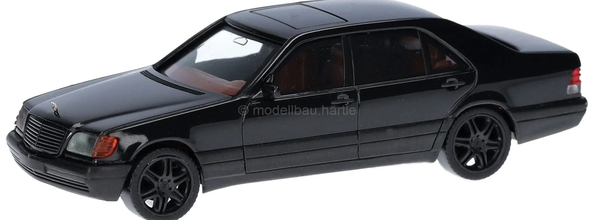 herpa 020947-002 MB 600 SEL V12 - schwarz | Brabus-Felgen | Modellauto 1:87