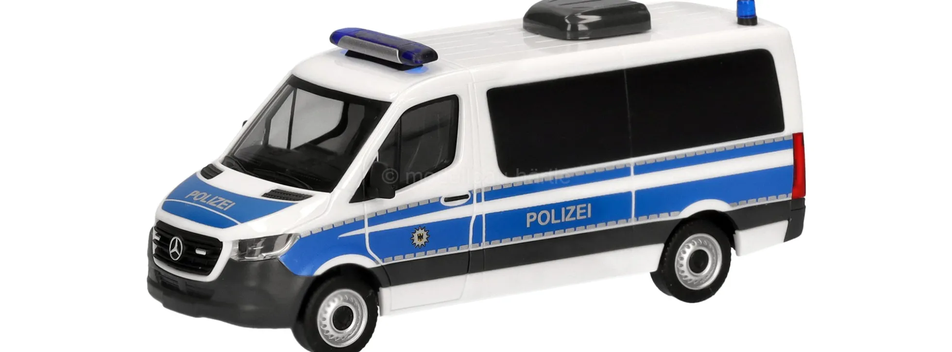 herpa 099127 MB Sprinter 18 Bus Flachdach - Bundespolizei | Blaulichtmodell 1:87