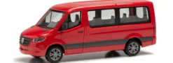 herpa 096478 MB Sprinter 2018 Bus Flachdach - rot | Modellauto 1:87