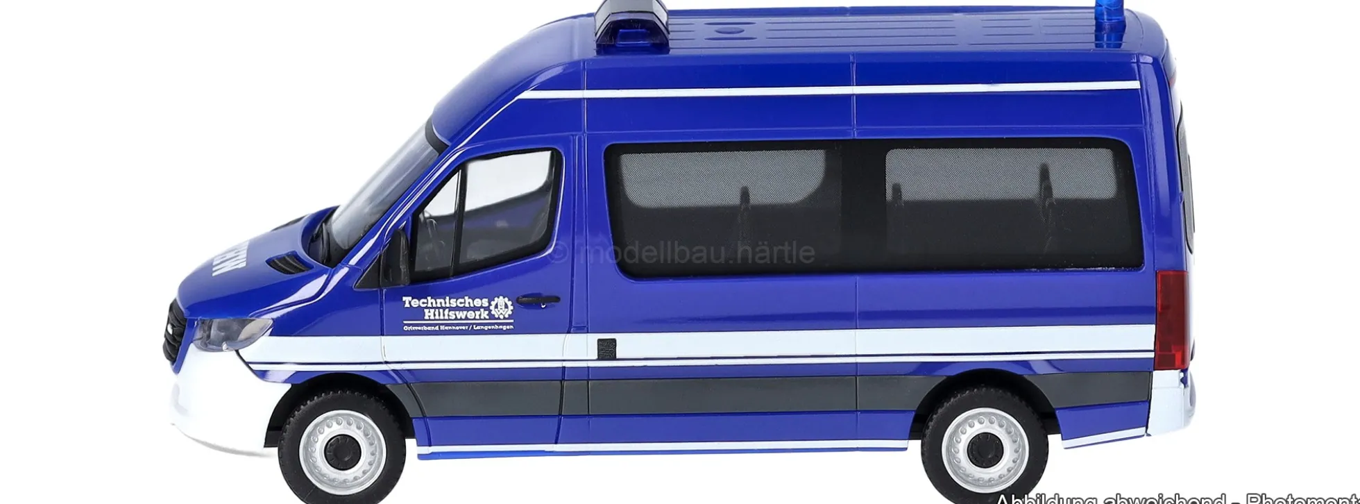 herpa 962377 MB Sprinter 18 Bus HD MTW THW Hannover | Interschutz 2026 | Blaulichtmodell 1:87