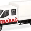 herpa 098991 MB Sprinter 18 Doppelkabine Pritsche/Plane STRABAG | Modellauto 1:87