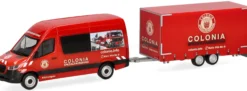 herpa 098618 MB Sprinter 18 Halbbus Hochdach + Anhänger Colonia | Modellauto 1:87