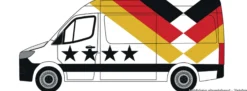 herpa 963008 MB Sprinter 18 Kasten HD - WM 2026 Heim | Modellauto 1:87