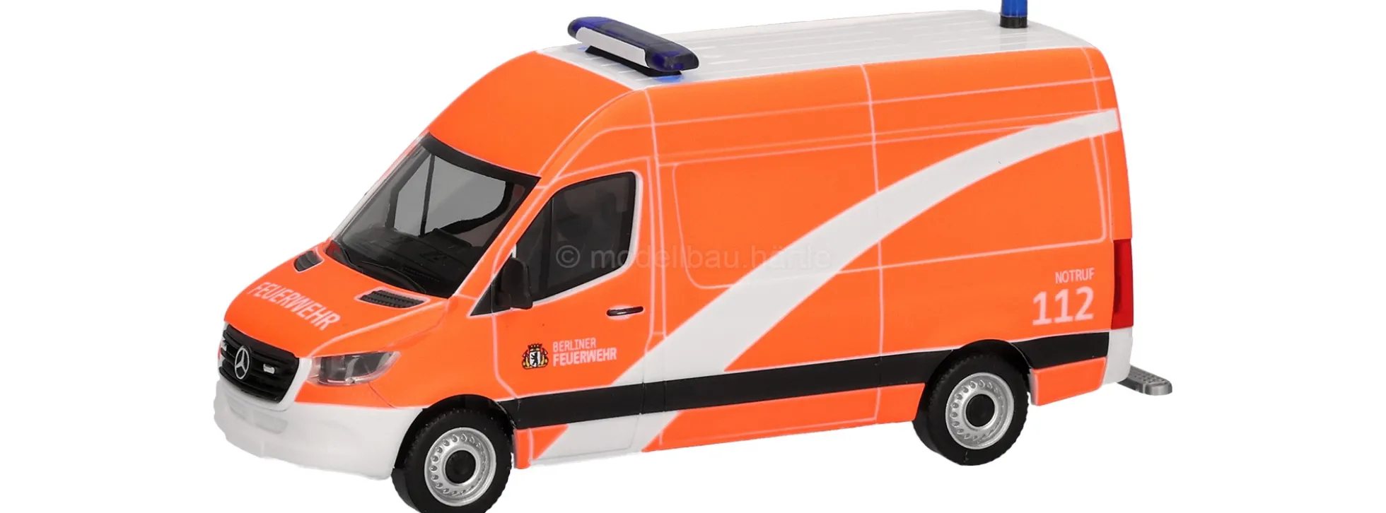 herpa 099240 MB Sprinter Kasten Hochdach NKTW Berliner Feuerwehr | Blaulichtmodell 1:87
