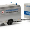 herpa 941372 MB Vario lang mit Anhänger Polizei Hannover | Blaulichtmodell 1:87