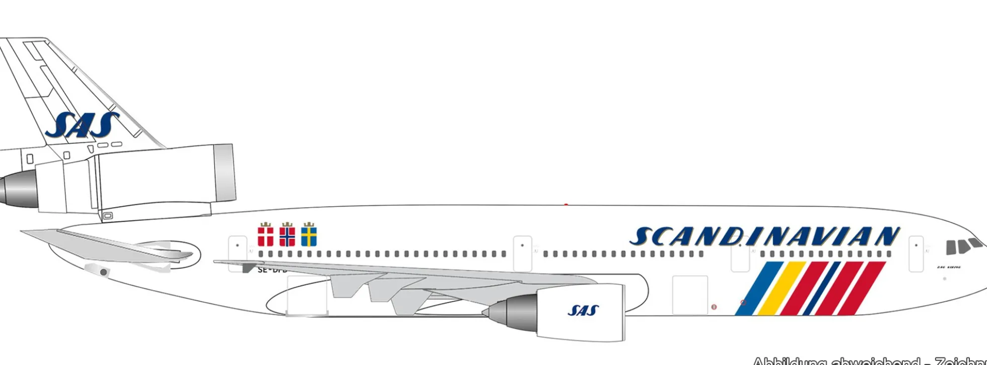herpa 539715 McDonnel Douglas DC-10-30 Dag Vking | WINGS 1:500