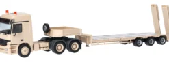 herpa 747271 Mercedes-Benz Actros L Tiefladesattelzug sandbeige Armee Belgien Militärmodell 1:87