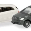 herpa 066914 Mercedes-Benz B-Klasse - calcitweiß/mountaingrey | 2 Stück | Modellautos 1:160