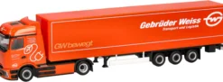 herpa 320177 Mercedes-Benz eActros 600 ProCabin Planensattelzug Gebrüder Weiss LKW-Modell 1:87