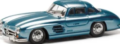 herpa 430975-002 Mercedes-Benz 300SL W196 Flügeltürer hellblaumetallic Automodell 1:87