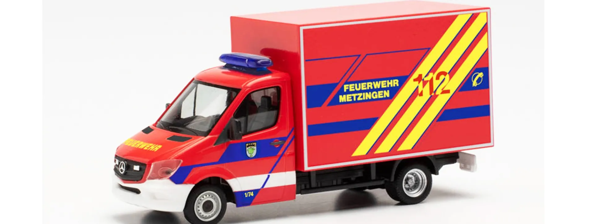herpa 096690 Mercedes-Benz Sprinter 2013 Kofferaufbau Feuerwehr Metzingen Blaulichtmod