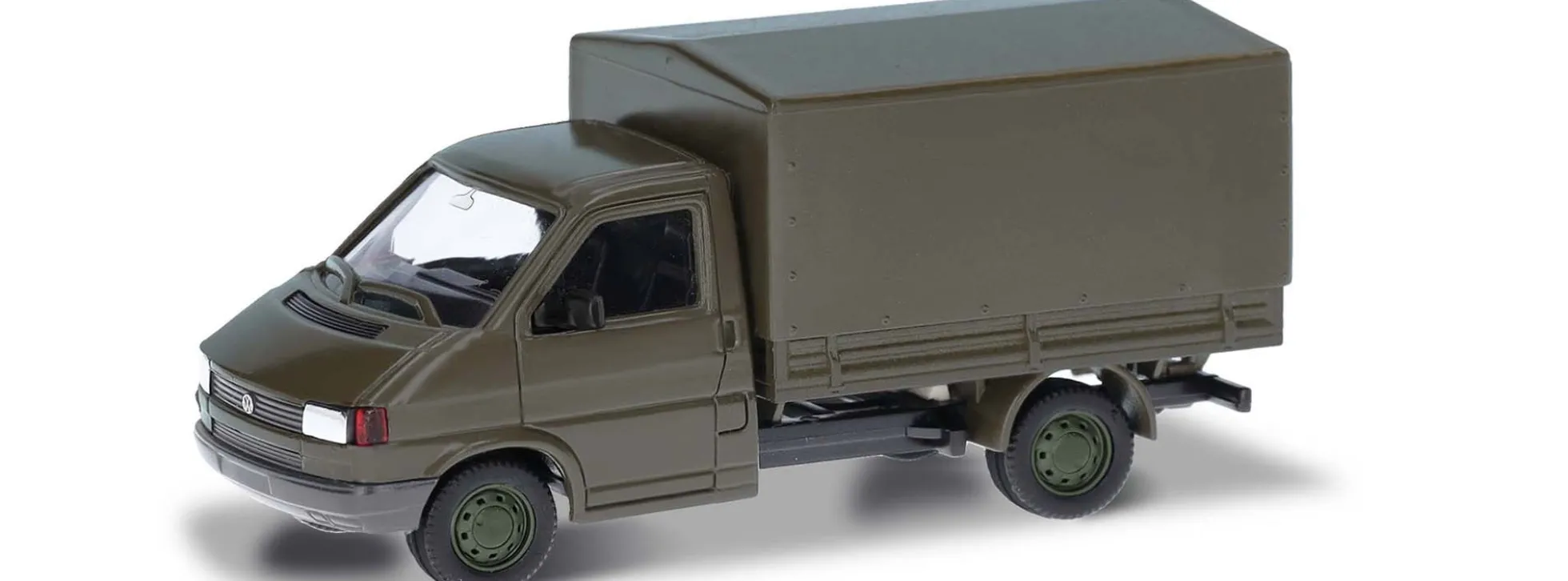herpa 700832 military VW T4 Pritsche mit Plane Heereslogistikzentrum Wels Militärmodell 1:87