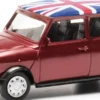 herpa 431149 Mini Cooper Mayfair Rechtslenker Zusatzscheinwerfer Union Jack dunkelrotmetallic 1:87