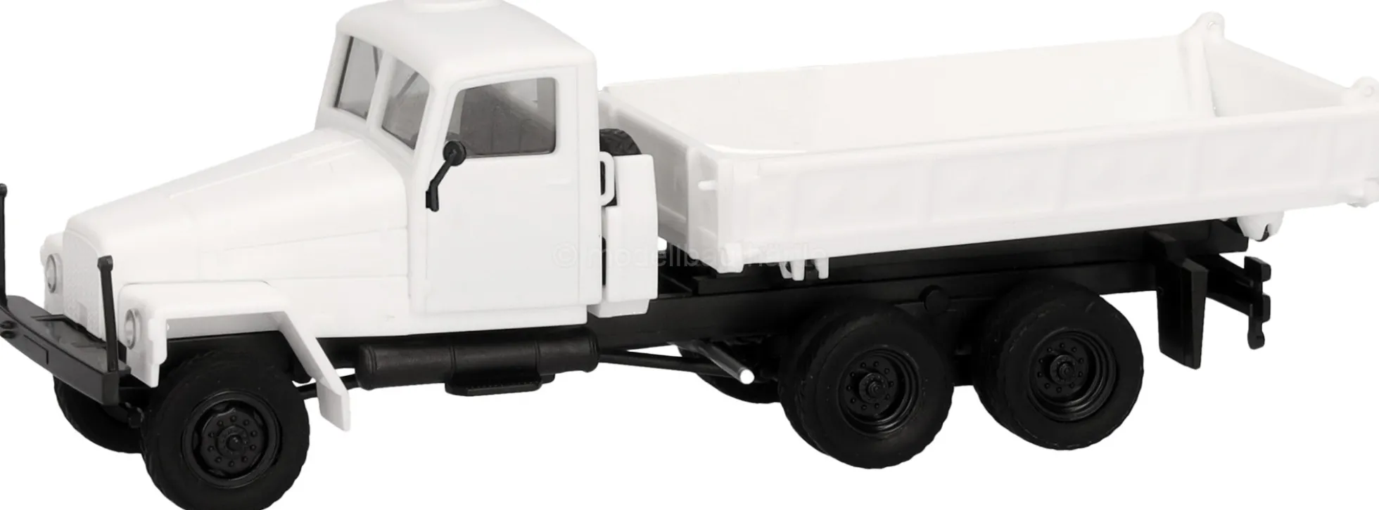herpa 014182 MiniKit IFA G5 Dreiseitenkipper-LKW - weiß | Baumaschinen-Modell Bausatz 1:87