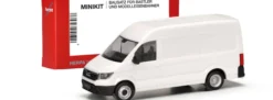 herpa 014021 MiniKit MAN TGE Transporter Hochdach mit Zwillingsbereifung weiss Bausatz 1:87