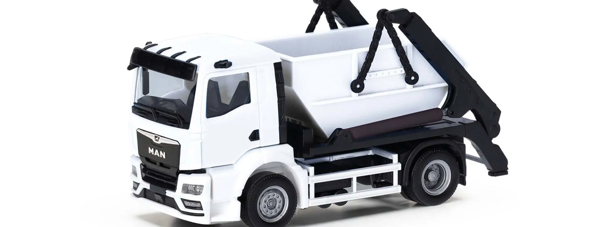 herpa 013987 MiniKit MAN TGS NN Containermuldenabsetzer AK12 2achs weiss Bausatz 1:87