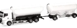 herpa 014137 MiniKit MAN TGS TM Eutersilo-Hängerzug weiß | LKW-Modell Bausatz 1:87