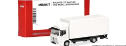 herpa 014397 MiniKit MB Atego 13 Koffer mit Ladebordwand - weiß | LKW-Modell Bausatz 1:87