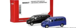 herpa 014212-002 MiniKit MB Vito Bus 2010 - schwarz/blau | 2 Stück | Modellauto Bausatz 1:87