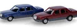 herpa 013727-004 MiniKit Mercedes-Benz S-Klasse W126 saphierblau weinrot Bausatz Automodell 1:87
