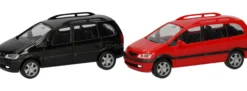 herpa 013932-002 MiniKit Opel Zafira schwarz und rot | 2 Stück | Modellautos Bausatz 1:87