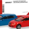 herpa 013970-003 MiniKit Seat Leon - rot/blau | 2 Stück | Modellauto Bausatz 1:87