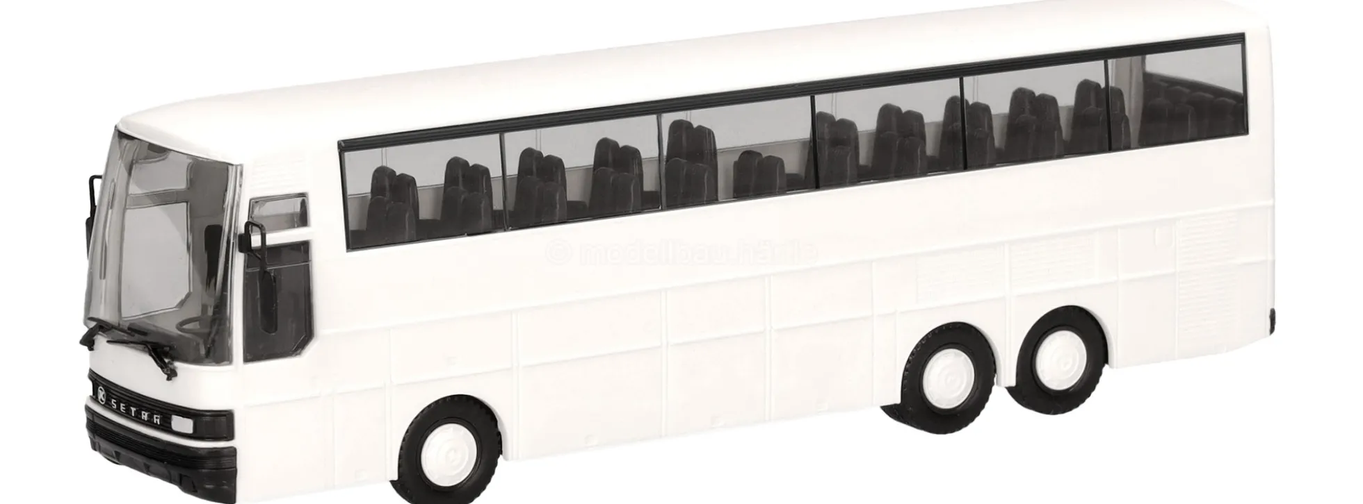 herpa 014328 MiniKit Setra 215HDH 3-achsig - weiß | Busmodell Bausatz 1:87
