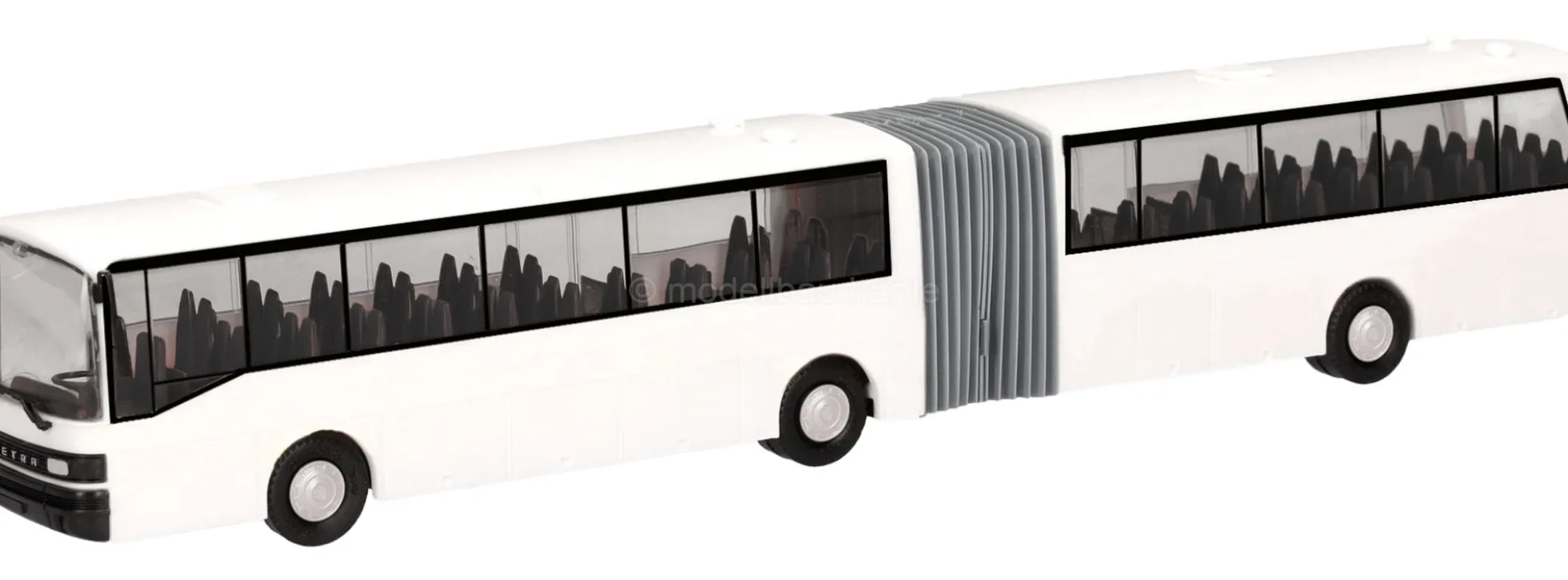 herpa 014342 MiniKit Setra 221UL Gelenkbus - weiß | Busmodell Bausatz 1:87