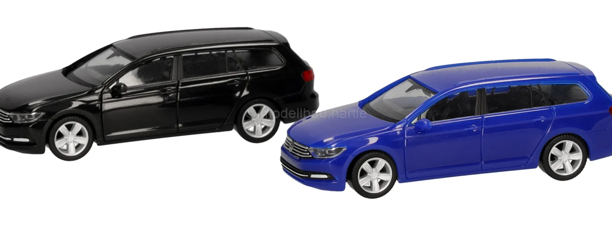 herpa 013772-003 MiniKit VW Passat Variant schwarz/blau | 2 Stück | Modellauto Bausatz 1:87
